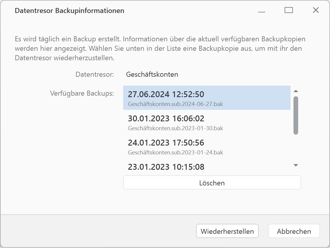Banking4 Professional Backup
